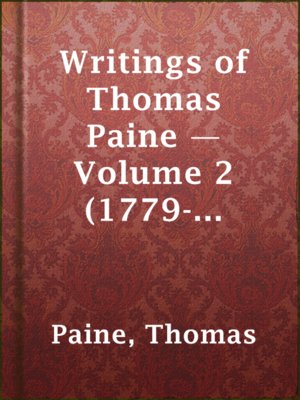 Writings of Thomas Paine — Volume 2 (1779-1792): the Rights of Man - ebook